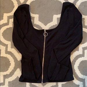 Hollister black crop top